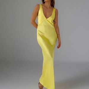 Rumored Yellow Sunset Maxi Dress